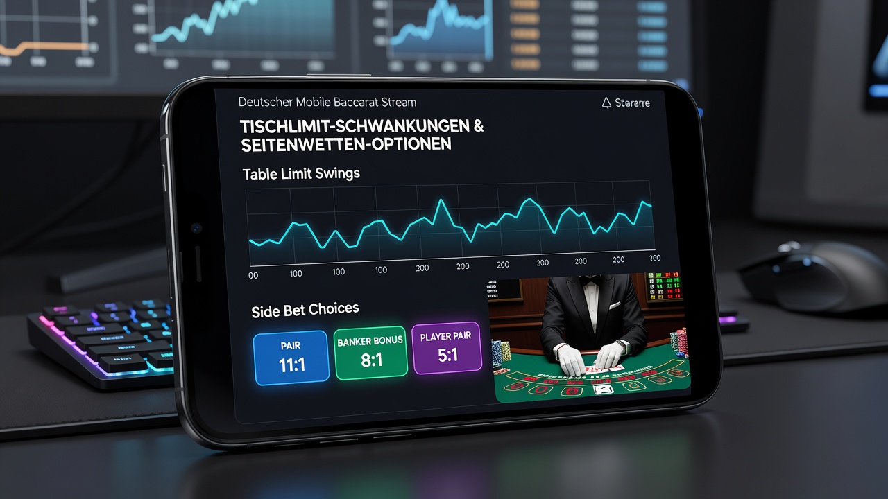 Analyse von Side-Bet-Statistiken in einer deutschen Baccarat-Mobile-App mit Limit-Anzeigen